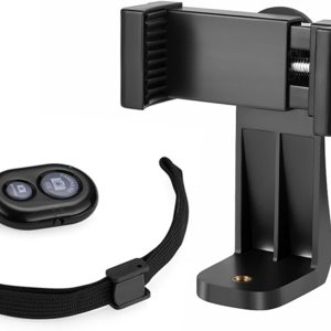 Phone Tripod Mount Adapter with Camera Remote and Wrist Strap, Universal Cell Phone Tripod Mount Holder, Swivel Design, Compatible with iPhone, Samsung, Selfie Monopod, for Taking Photos and Videos